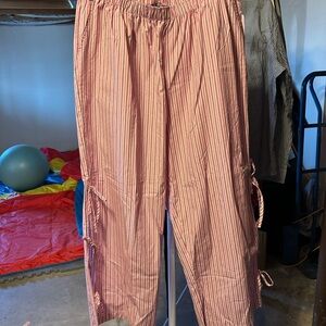 Able Pink and White Striped Pants